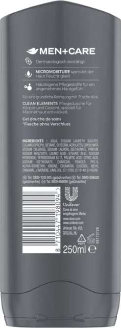 Dove Men+Care Douchegel Man Charcoal & Clay - 6 X 250 Ml - Voordeelverpakking 10 Dove Men+Care Douchegel Man Charcoal & Clay - 6 X 250 Ml - Voordeelverpakking -Verzorgingsproducten 444x1200 7