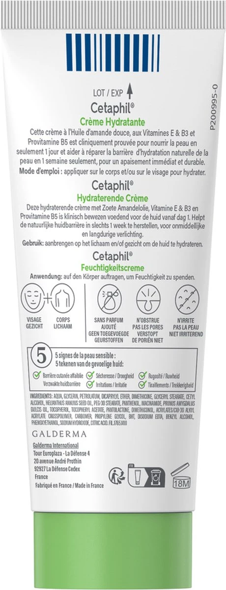 Cetaphil Hydraterende Crème 100gr 5 Cetaphil Hydraterende Crème 100gr - Afbeelding 5
