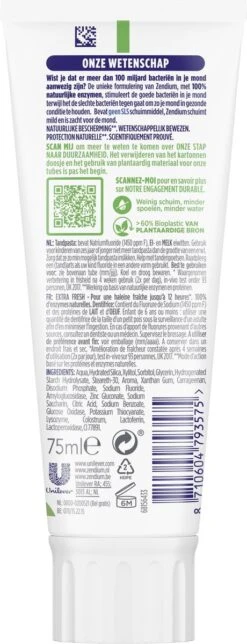 Zendium Extra Fresh Tandpasta - 12 X 75 Ml - Voordeelverpakking 12 Zendium Extra Fresh Tandpasta - 12 X 75 Ml - Voordeelverpakking -Verzorgingsproducten 460x1200 5