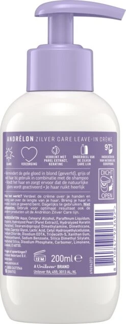 Andrélon Zilver Care Leave-In Crème - 6 X 200 Ml - Voordeelverpakking -Verzorgingsproducten 470x1200 4