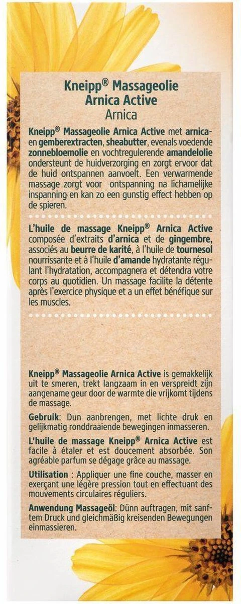 Kneipp Arnica Active - Massageolie 2 Kneipp Arnica Active - Massageolie - Afbeelding 2