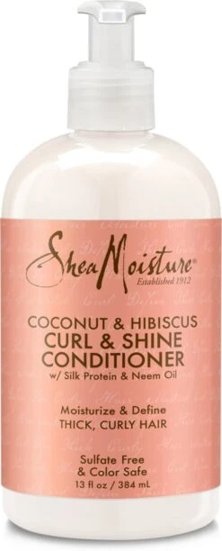 Shea Moisture Coconut & Hibiscus - Conditioner Curl & Shine - 384 Ml -Verzorgingsproducten 484x1200 5