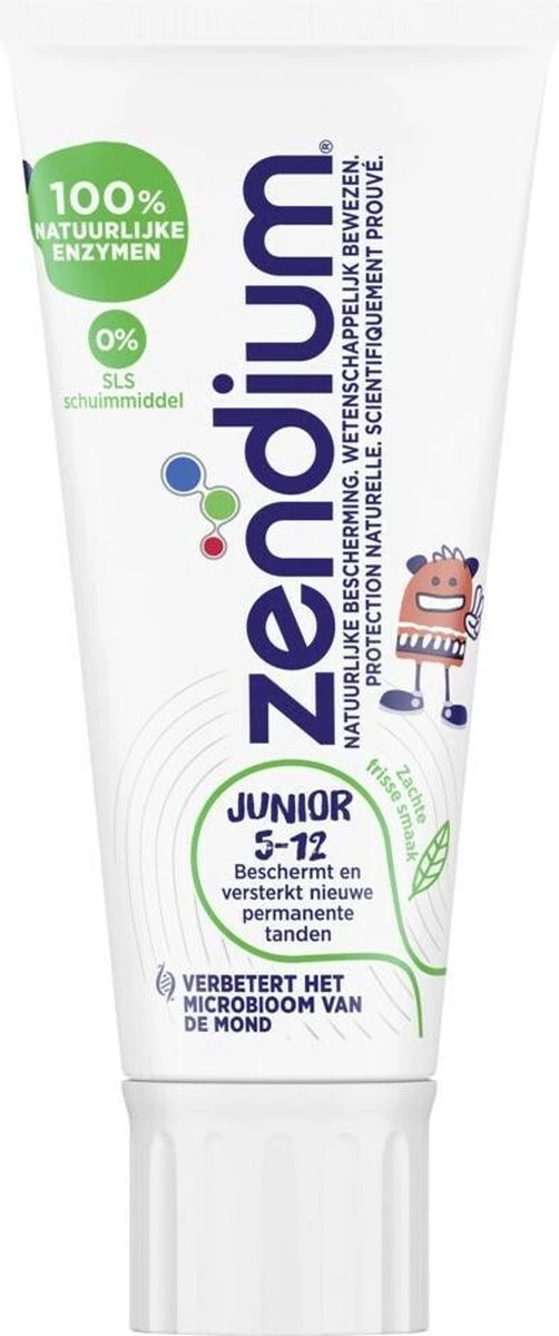 Zendium Junior 5-12jr Tandpasta - 12 X 50 Ml - Voordeelverpakking 2 Zendium Junior 5-12jr Tandpasta - 12 X 50 Ml - Voordeelverpakking - Afbeelding 2