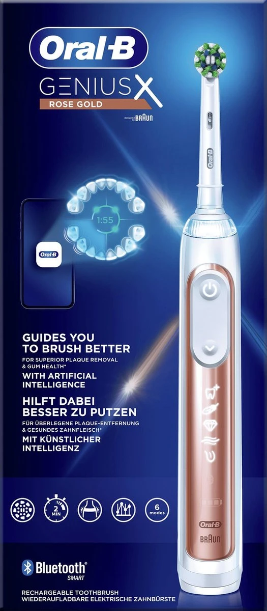 Oral B Oral-B Genius X Elektrische Tandenborstel Rosegold 9 Oral B Oral-B Genius X Elektrische Tandenborstel Rosegold - Afbeelding 9