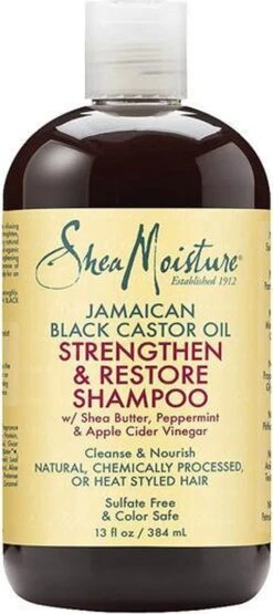 Shea Moisture Jamaican Black Castor Oil - Strengthen Grow & Restore Shampoo - 384 Ml -Verzorgingsproducten 534x1200 4