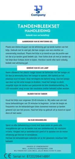 Tanden Bleken - Tandenblekers - Tandenbleekset - Tandbleekset Premium - Tanden Bleekset - Tandbleekset Premium - 3D LED - Zonder Peroxide - 3 Gelspuiten - Veilig - Thuis Bleken - Witte Tanden - Professionele Teeth Whitening - Tandenbleekset -Verzorgingsproducten 565x1200 3