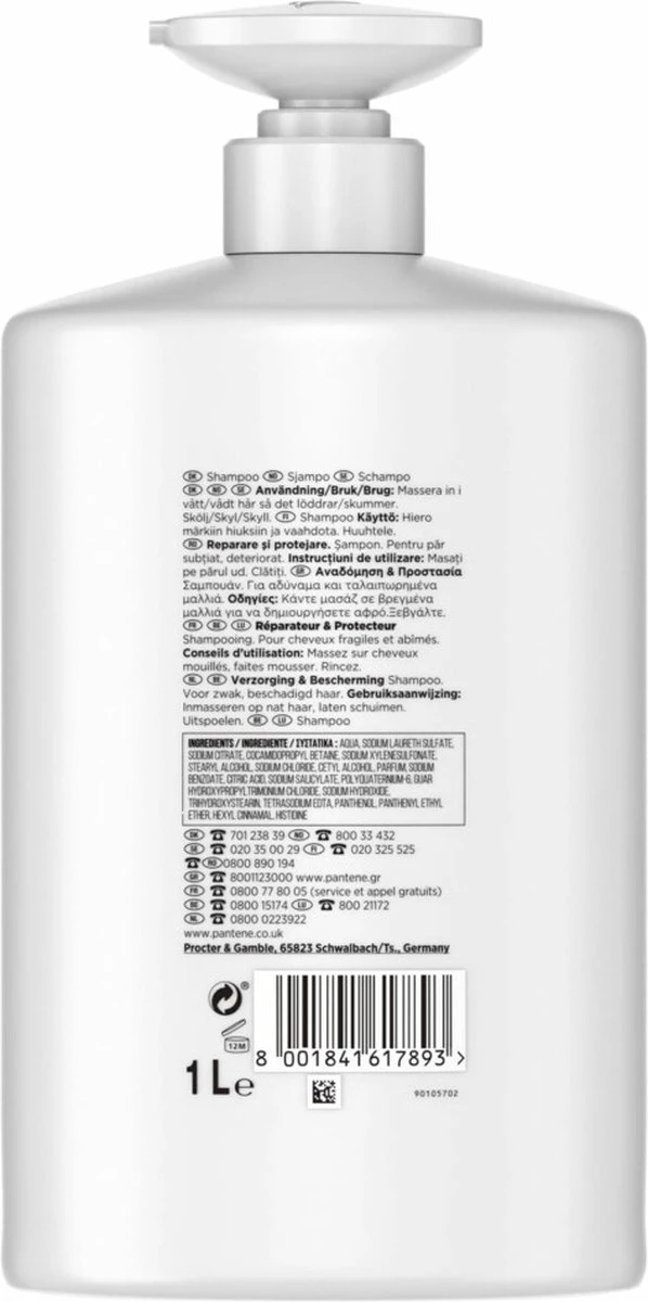 Pantene Pro-V Repair & Protect Shampoo - Voor Beschadigd Haar - 1000 Ml 2 Pantene Pro-V Repair & Protect Shampoo - Voor Beschadigd Haar - 1000 Ml - Afbeelding 2