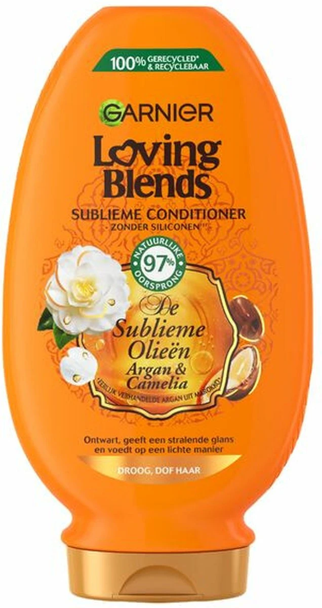 Garnier Loving Blends Conditioner - Argan & Cameliaolie - Droog En Dof Haar - 6 X 250 Ml - Voordeelverpakking 3 Garnier Loving Blends Conditioner - Argan & Cameliaolie - Droog En Dof Haar - 6 X 250 Ml - Voordeelverpakking - Afbeelding 3
