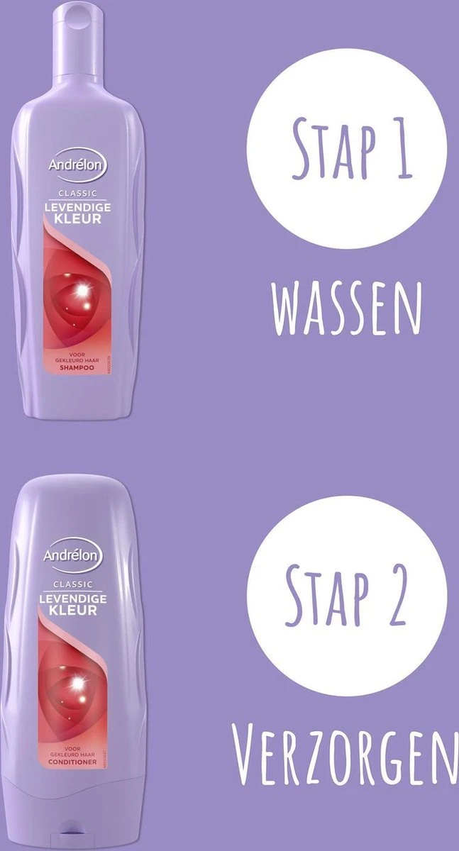 Andrélon Classic Levendige Kleur Shampoo - 6 X 300ml - Voordeelverpakking 6 Andrélon Classic Levendige Kleur Shampoo - 6 X 300ml - Voordeelverpakking - Afbeelding 6