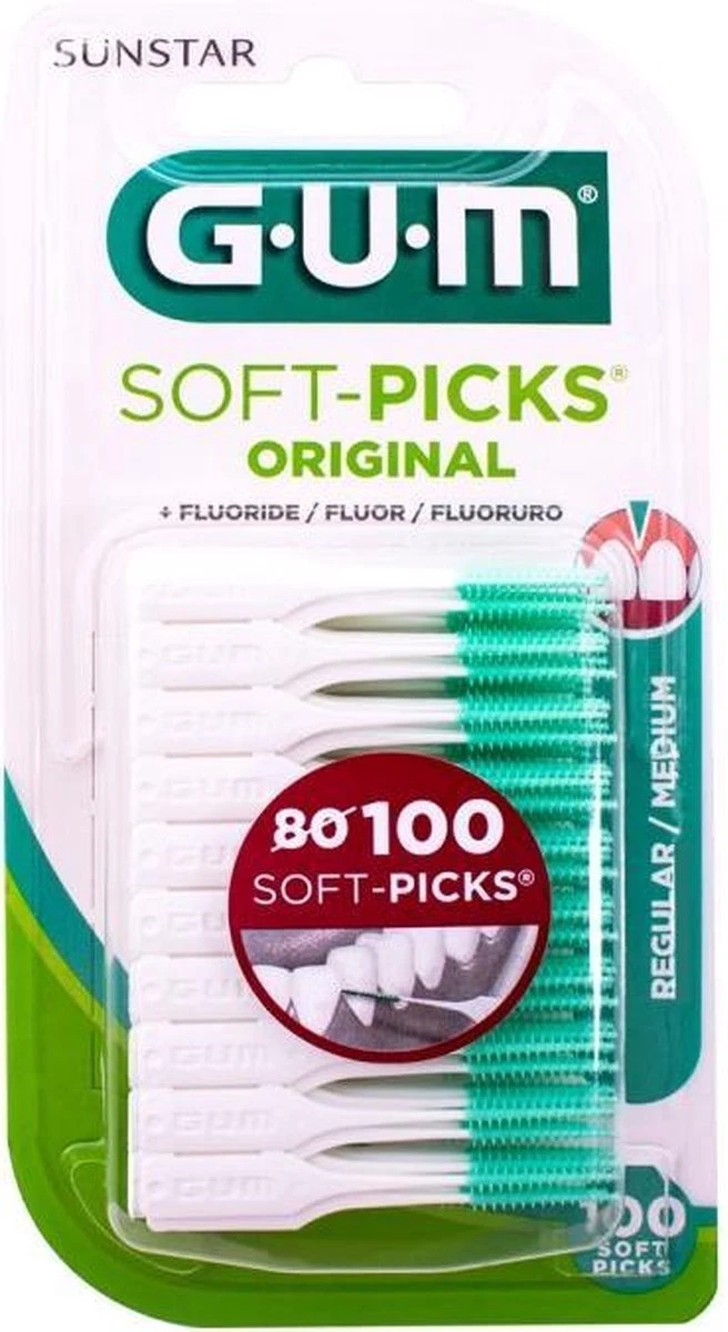 GUM® GUM Soft-Picks Original Regular 100 Stuks 4 GUM® GUM Soft-Picks Original Regular 100 Stuks - Afbeelding 4