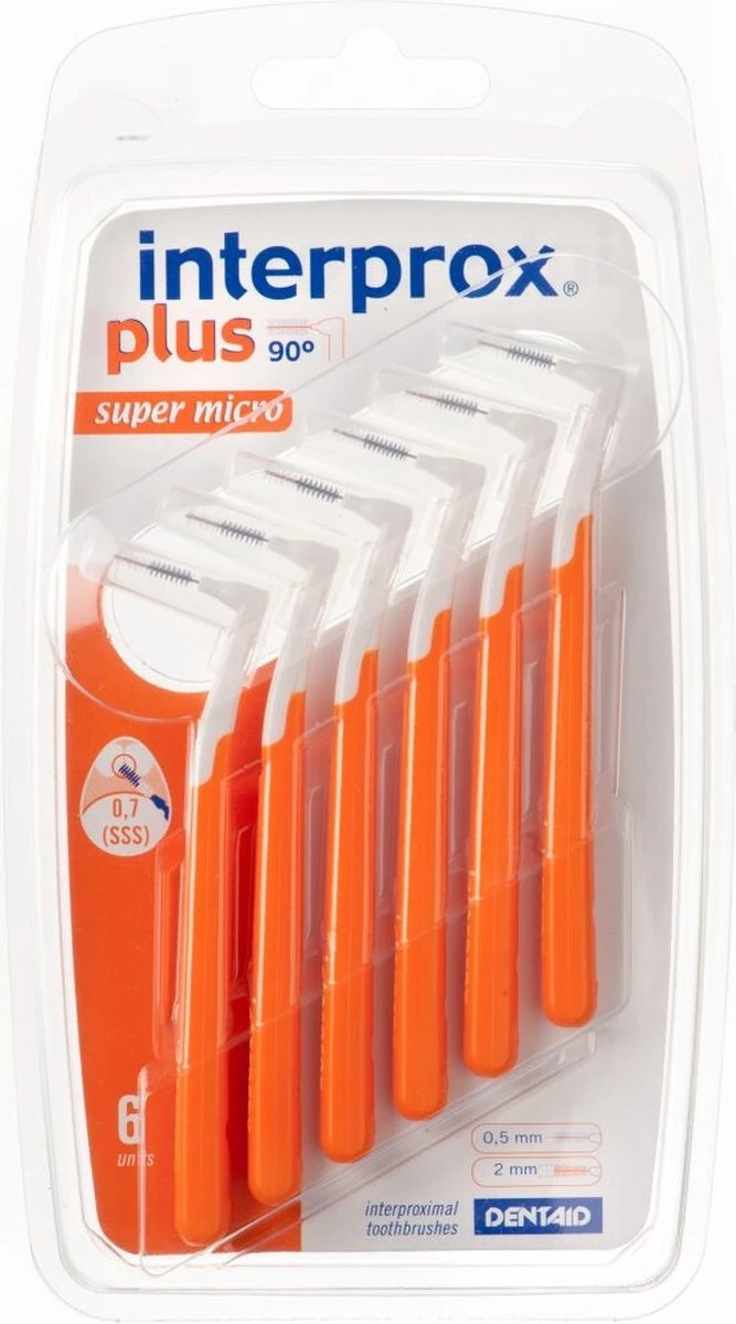 Interprox Plus Super Micro Flosdraad - 2 Mm - 6 Stuks 1 Interprox Plus Super Micro Flosdraad - 2 Mm - 6 Stuks