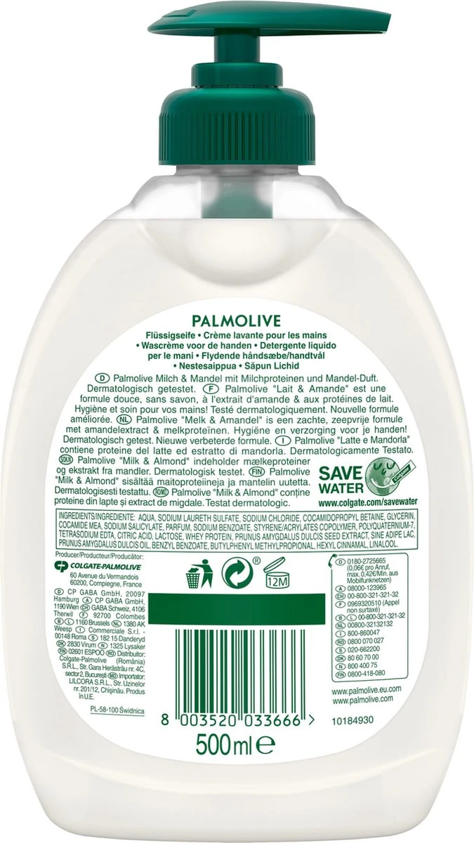 Palmolive® Palmolive Naturals Amandel Handzeep - 4 X 500ml - Voordeelverpakking 6 Palmolive® Palmolive Naturals Amandel Handzeep - 4 X 500ml - Voordeelverpakking - Afbeelding 6