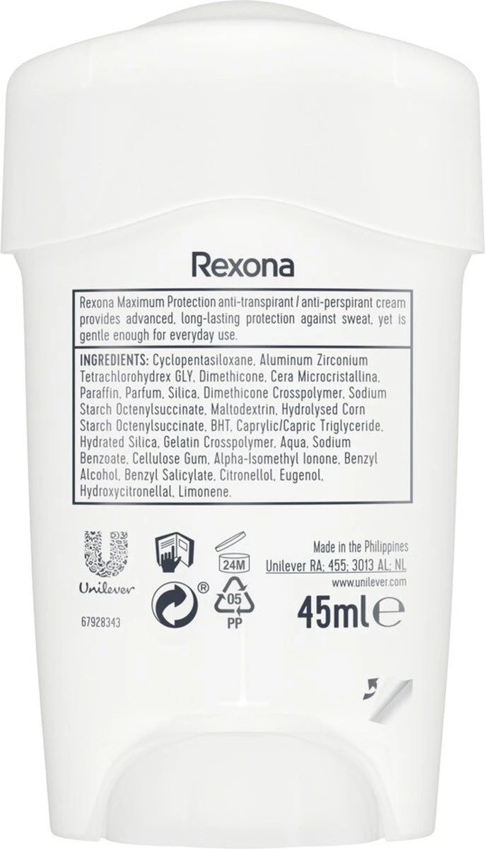 Rexona Deodorant Stick Women Maximum Protection Confidence Voordeelverpakking | 6x 45ml 8 Rexona Deodorant Stick Women Maximum Protection Confidence Voordeelverpakking | 6x 45ml - Afbeelding 8