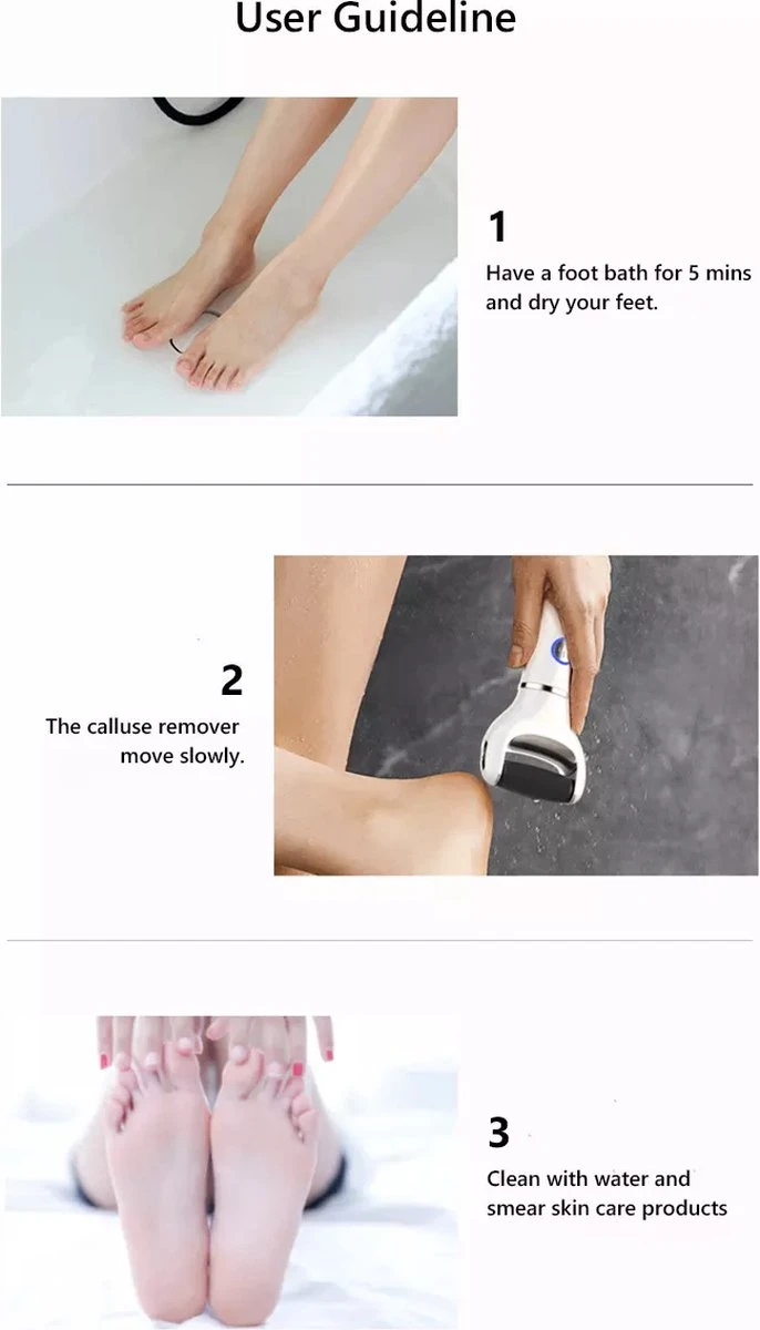 Vastu Eeltverwijderaar - Elektrische Oplaadbare Voetvijl Inclusief Opvangdoekje & Opbergzakje - Callus Remover - Inclusief Extra Opzetvijlen 10 Vastu Eeltverwijderaar - Elektrische Oplaadbare Voetvijl Inclusief Opvangdoekje & Opbergzakje - Callus Remover - Inclusief Extra Opzetvijlen - Afbeelding 10