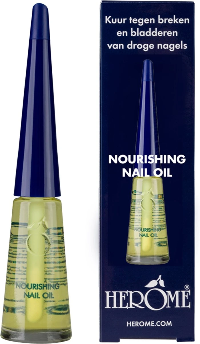 Herome Voedende Nagelolie - Nourishing Nail Oil - Herstelt, Droge, Breekbare Nagels En Maakt Nagels Weer Gezond En Veerkrachtig.- 10ml. 1 Herome Voedende Nagelolie - Nourishing Nail Oil - Herstelt, Droge, Breekbare Nagels En Maakt Nagels Weer Gezond En Veerkrachtig.- 10ml.
