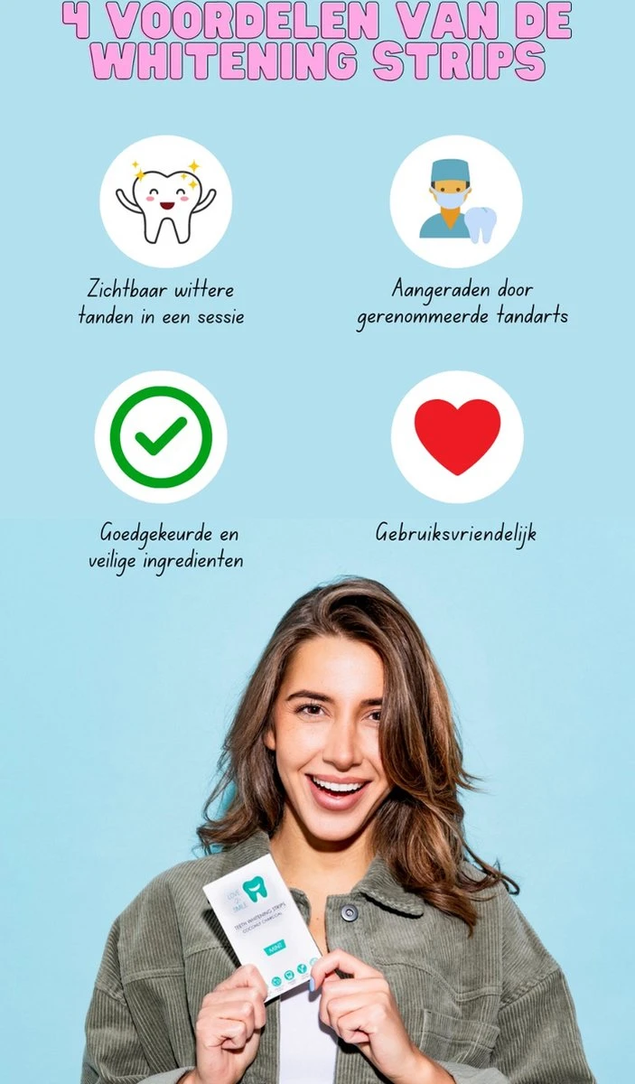 Love2smile PAP+ Premium Strips - Whitening Strips - De Natuurlijke Tandenbleker Van Nederland & België - Goedgekeurde Tandenbleek Strips - Teeth Whitening Strips - Wittere Tanden - Zonder Peroxide 2 Love2smile PAP+ Premium Strips - Whitening Strips - De Natuurlijke Tandenbleker Van Nederland & België - Goedgekeurde Tandenbleek Strips - Teeth Whitening Strips - Wittere Tanden - Zonder Peroxide - Afbeelding 2