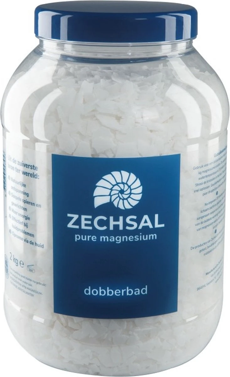 Zechsal Magnesium Dobberbad - Badmiddel - 2 KG - Pure Magnesium Badkristallen (47% Concentratie) - Optimale Magnesium Opname - Effectief Bij Huidproblemen Als Psoriasis En Eczeem 1 Zechsal Magnesium Dobberbad - Badmiddel - 2 KG - Pure Magnesium Badkristallen (47% Concentratie) - Optimale Magnesium Opname - Effectief Bij Huidproblemen Als Psoriasis En Eczeem