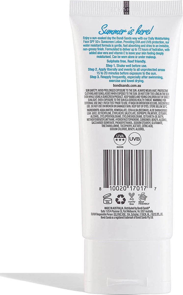 Bondi Sands Face Parfumvrij SPF50 75 Ml 3 Bondi Sands Face Parfumvrij SPF50 75 Ml - Afbeelding 3