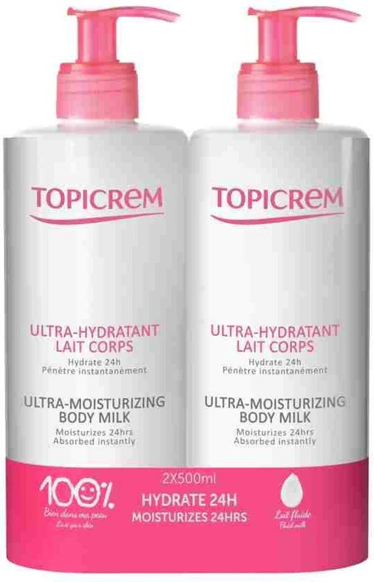 Topicrem Ultra-Moisturizing Body Milk 2x500ml 1 Topicrem Ultra-Moisturizing Body Milk 2x500ml