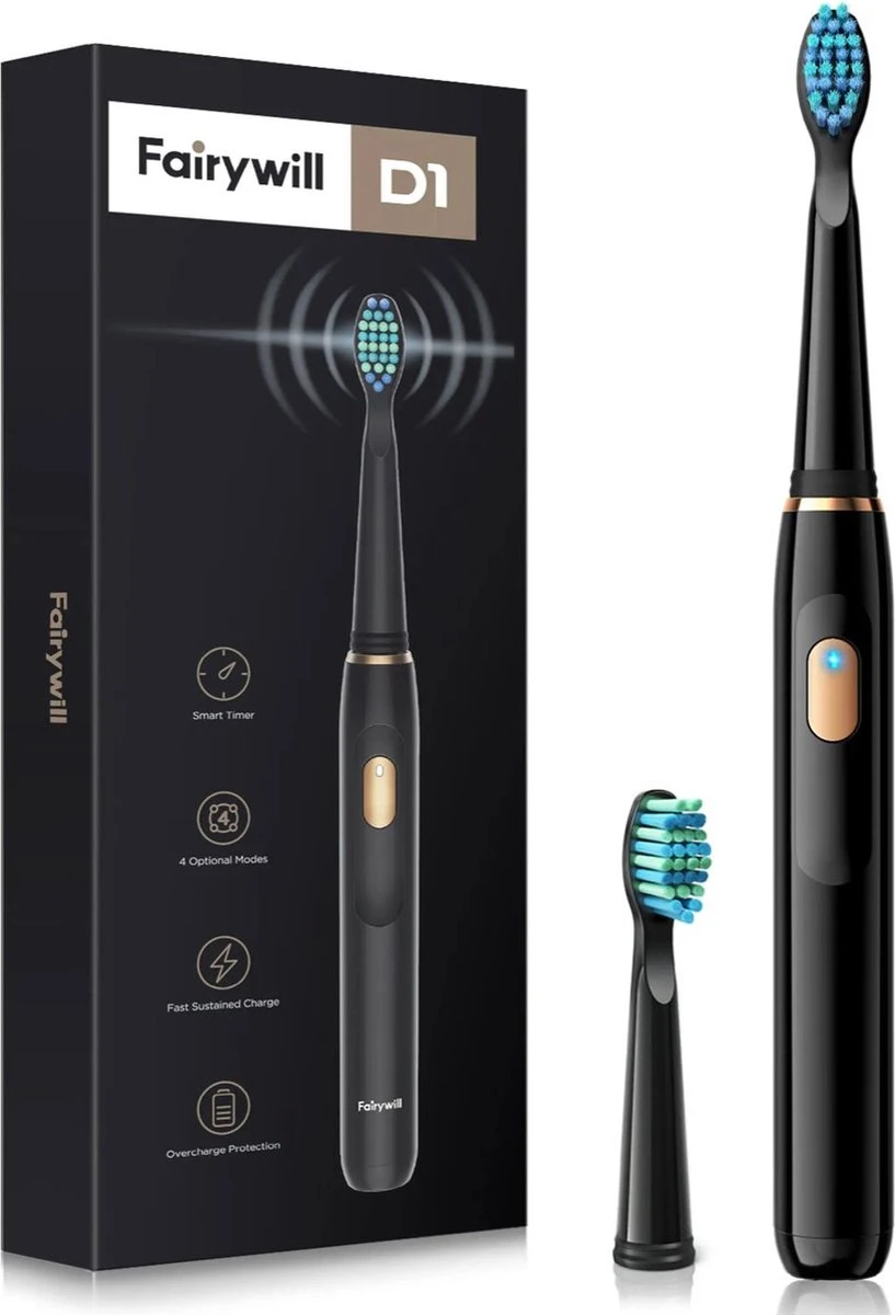 Fairywill D1 Elektrische Tandenborstel Set Met 2x Borstelopzetstuk 1 Fairywill D1 Elektrische Tandenborstel Set Met 2x Borstelopzetstuk