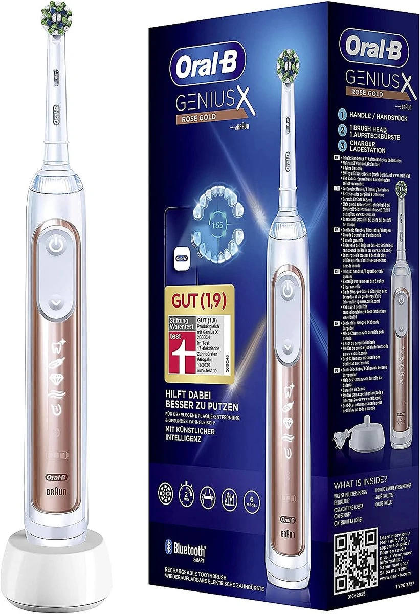 Oral B Oral-B Genius X Elektrische Tandenborstel Rosegold 1 Oral B Oral-B Genius X Elektrische Tandenborstel Rosegold