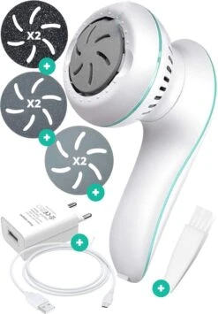 Forgoods Elektrische Eelt Verwijderaar Met Stofzuigsysteem - Eeltverwijderaar - USB Oplaadbaar - Krachtigste Motor Op De Markt - IPX7 Waterbestendig - Voetvijl - Inclusief Adapter - Extra 2 Sets Vijlschijven - Model 2023