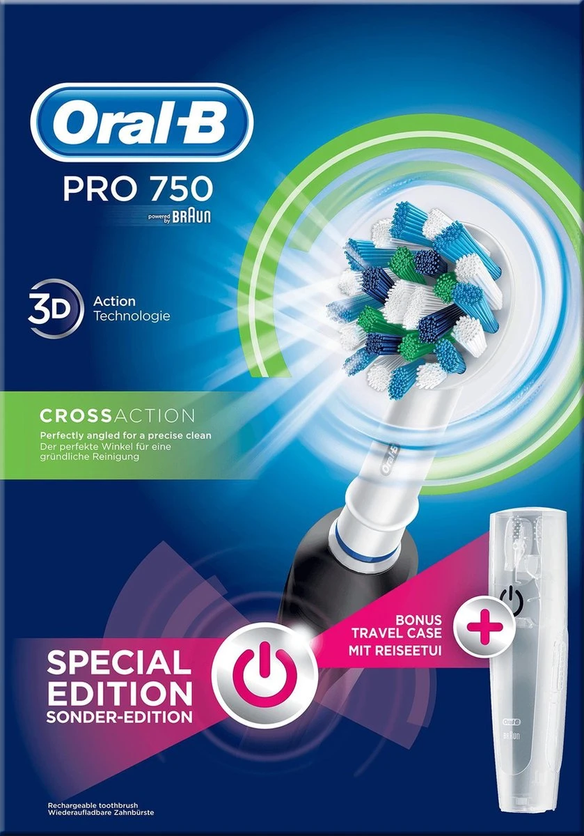 Braun Oral-B PRO 750 - Elektrische Tandenborstel - Zwart 8 Braun Oral-B PRO 750 - Elektrische Tandenborstel - Zwart - Afbeelding 8