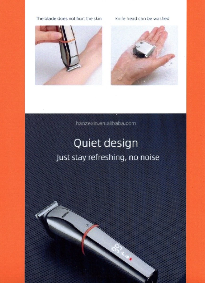 Baardtrimmer/Body Groomer-6in 1-voor Mannen-waterdicht-voor Baardhaar-hoofdhaar-lichaamshaar 3 Baardtrimmer/Body Groomer-6in 1-voor Mannen-waterdicht-voor Baardhaar-hoofdhaar-lichaamshaar - Afbeelding 3