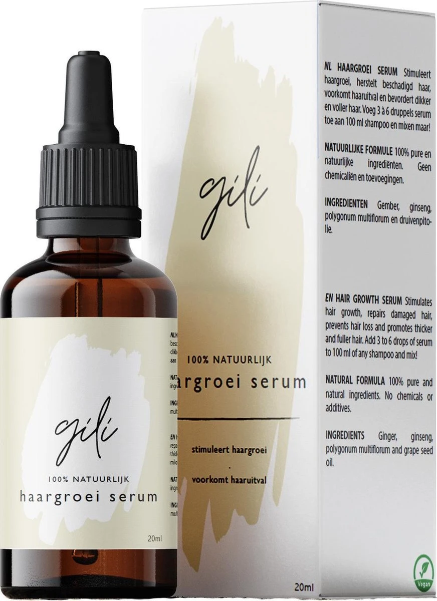 Gili Haargroei Serum - Hair Growth Serum - Anti Haaruitval - Haargroeimiddel - Haarolie 1 Gili Haargroei Serum - Hair Growth Serum - Anti Haaruitval - Haargroeimiddel - Haarolie