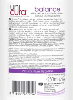 Unicura Balans Antibacteriële Vloeibare Handzeep - 6 X 250 Ml - Voordeelverpakking 12 Unicura Balans Antibacteriële Vloeibare Handzeep - 6 X 250 Ml - Voordeelverpakking -Verzorgingsproducten 876x1200 1