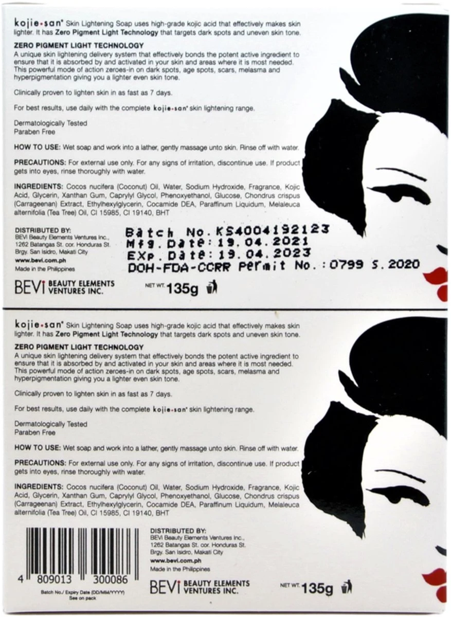 Kojie San Kojic Acid Zeep 2 X 135 Gr 3 Kojie San Kojic Acid Zeep 2 X 135 Gr - Afbeelding 3