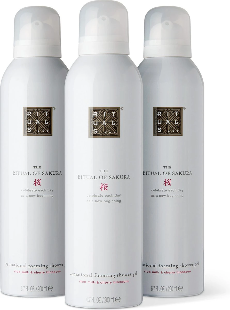 RITUALS The Ritual Of Sakura Shower Foam Value Pack (3 Stuks) 1 RITUALS The Ritual Of Sakura Shower Foam Value Pack (3 Stuks)