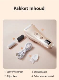 BAESS Elektrische Eeltverwijderaar - 3 Slijprollen - Afzuiging - Oplaadbaar - Goud -Verzorgingsproducten 896x1200 4