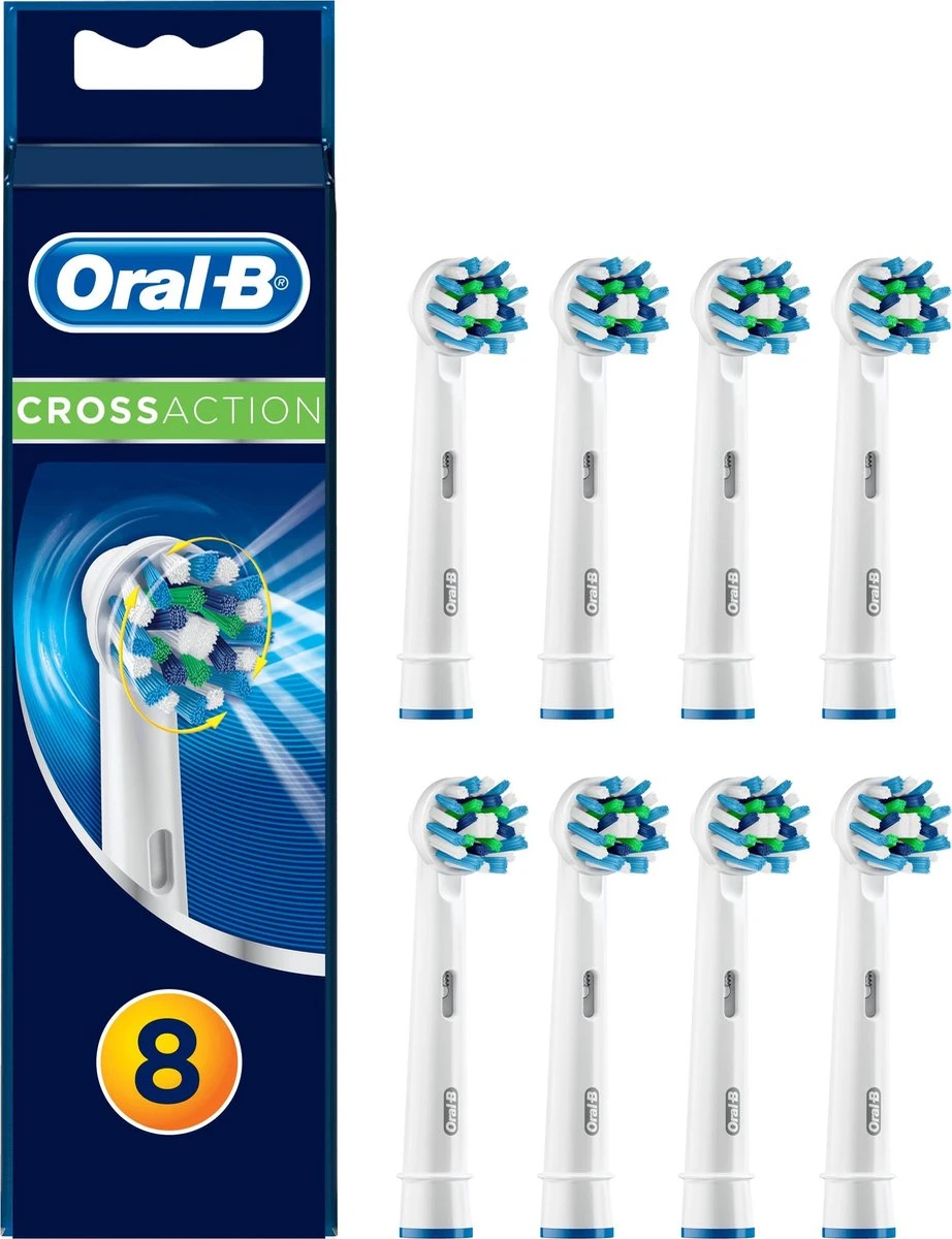 Oral B Oral-B Cross Action EB50 - 8 Stuks Voordeelverpakking -opzetborstels 1 Oral B Oral-B Cross Action EB50 - 8 Stuks Voordeelverpakking -opzetborstels