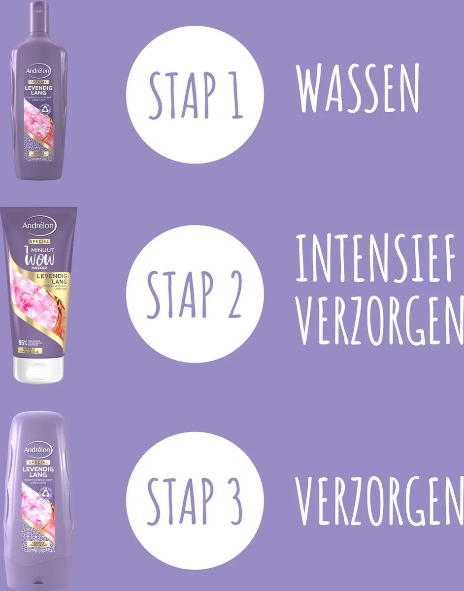 Andrélon Special Levendig Lang Conditioner - 6 X 300 Ml - Voordeelverpakking 5 Andrélon Special Levendig Lang Conditioner - 6 X 300 Ml - Voordeelverpakking - Afbeelding 5