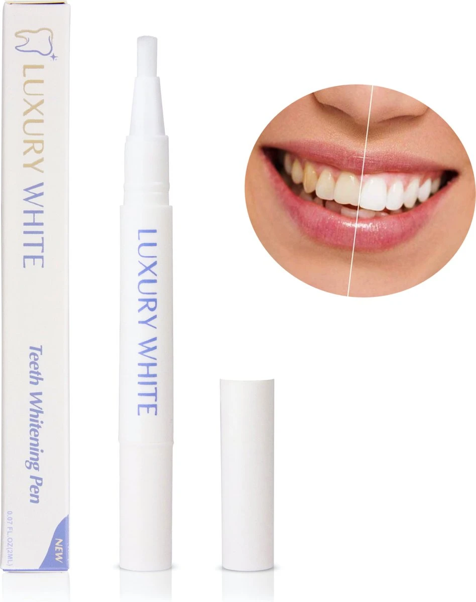Luxury White- Whitening Pen -Thuis Tanden Bleken - 100% Veilig - Geen Peroxide 1 Luxury White- Whitening Pen -Thuis Tanden Bleken - 100% Veilig - Geen Peroxide