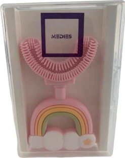 Medies - 360° U-vormige Kindertandenborstel Regenboog Roze | Baby Tandenborstel | Kindertandenborstel | Peuter Tandenborstel | U-vorm - Siliconen - Bpa Free - 2 Tot 7 Jaar -Verzorgingsproducten 950x1200 3