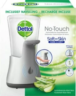 Dettol - Handzeep - Automatische Zeepdispenser - No Touch - Met Navulling Hydraterende Aloë Vera 250ml - Antibacterieel