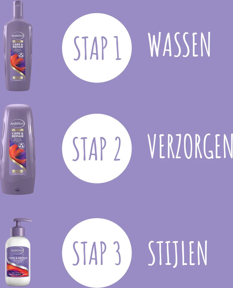 Andrélon Intense Care & Repair Shampoo - 6 X 300 Ml - Voordeelverpakking 8 Andrélon Intense Care & Repair Shampoo - 6 X 300 Ml - Voordeelverpakking - Afbeelding 8
